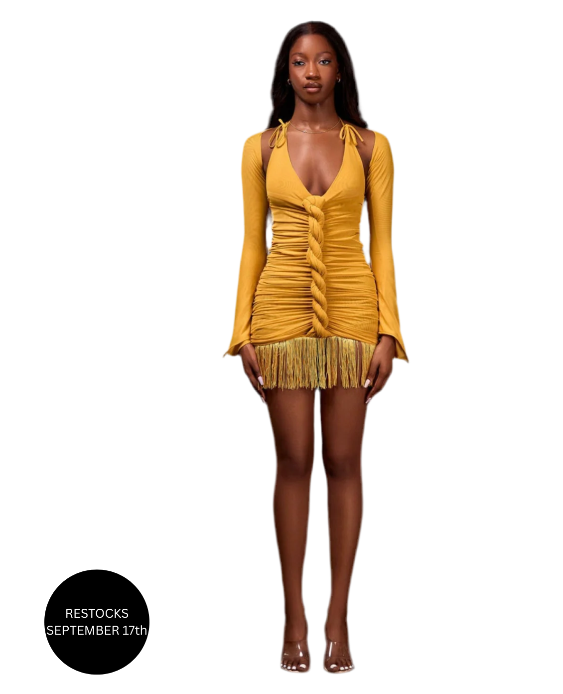 YELLOW MINI CAPELLA DRESS