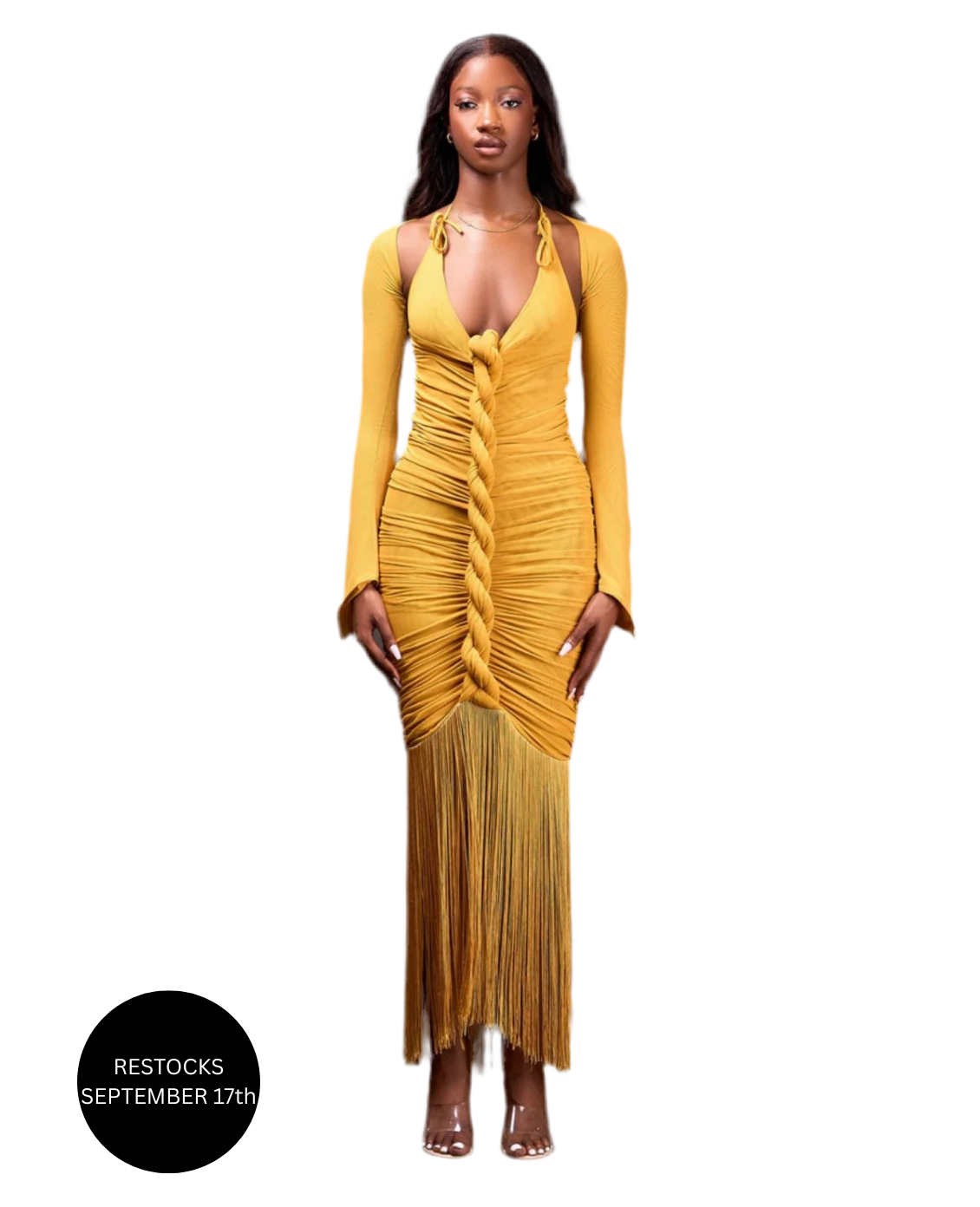 YELLOW MAXI CAPELLA DRESS
