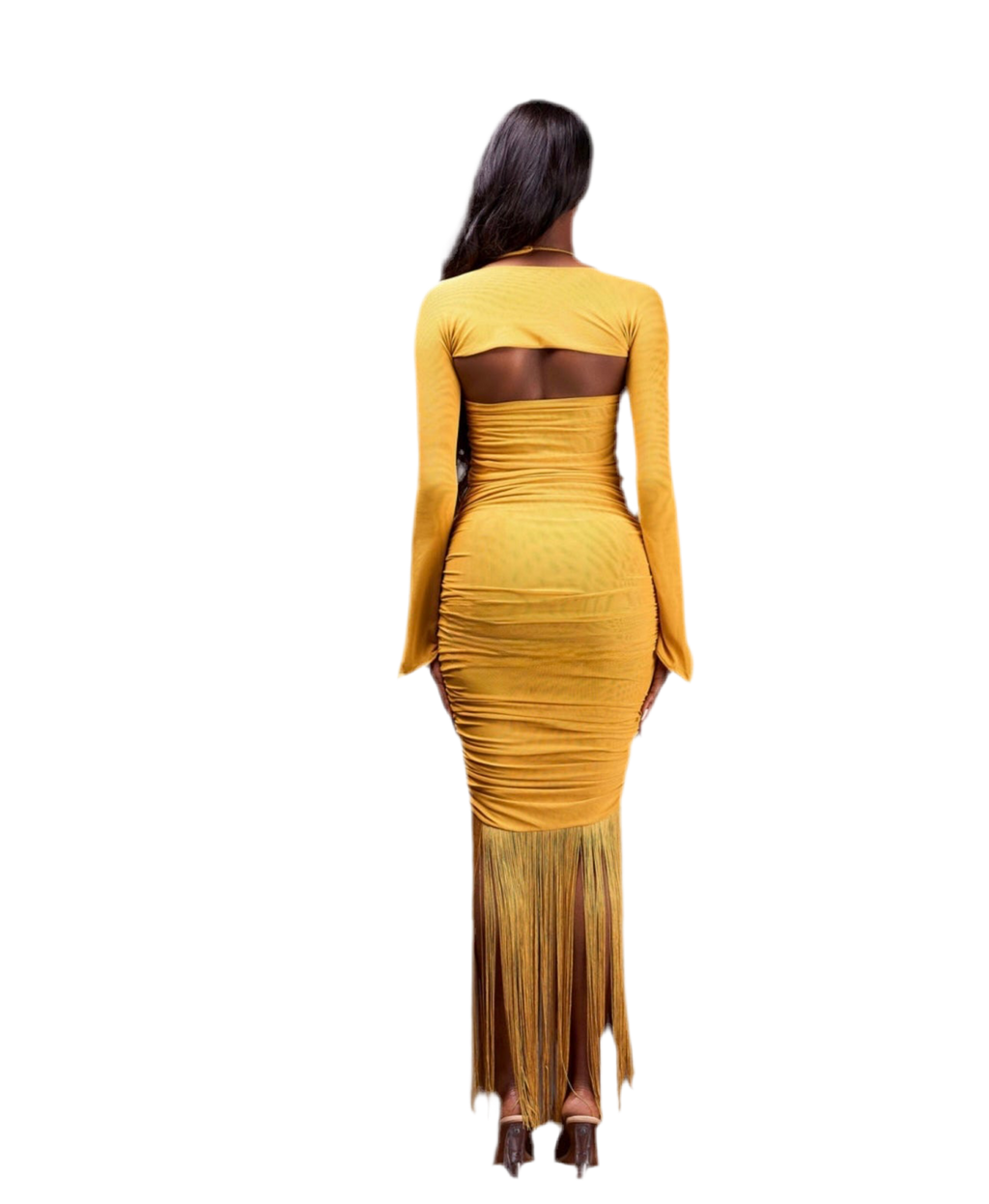 YELLOW MAXI CAPELLA DRESS