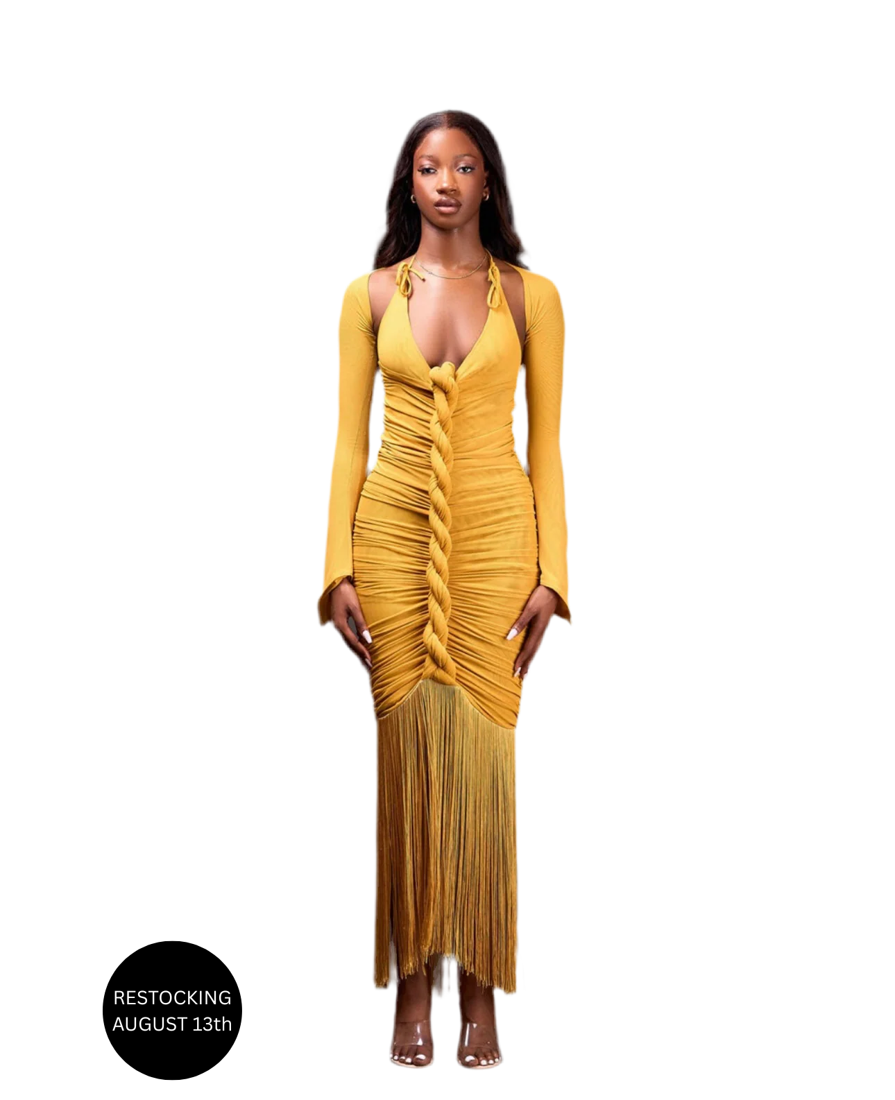 YELLOW MAXI CAPELLA DRESS