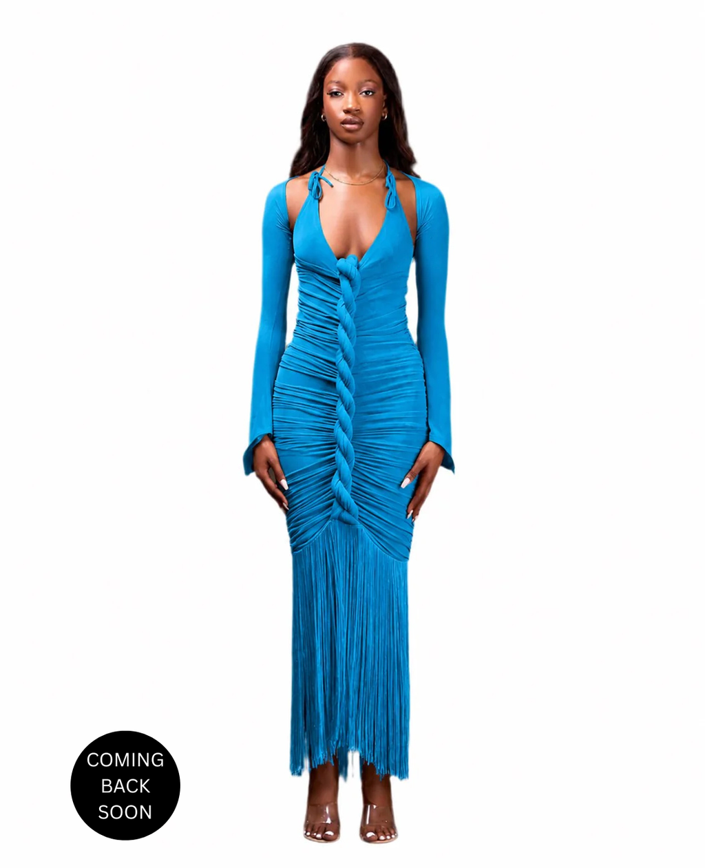 CERULEAN BLUE MAXI CAPELLA DRESS