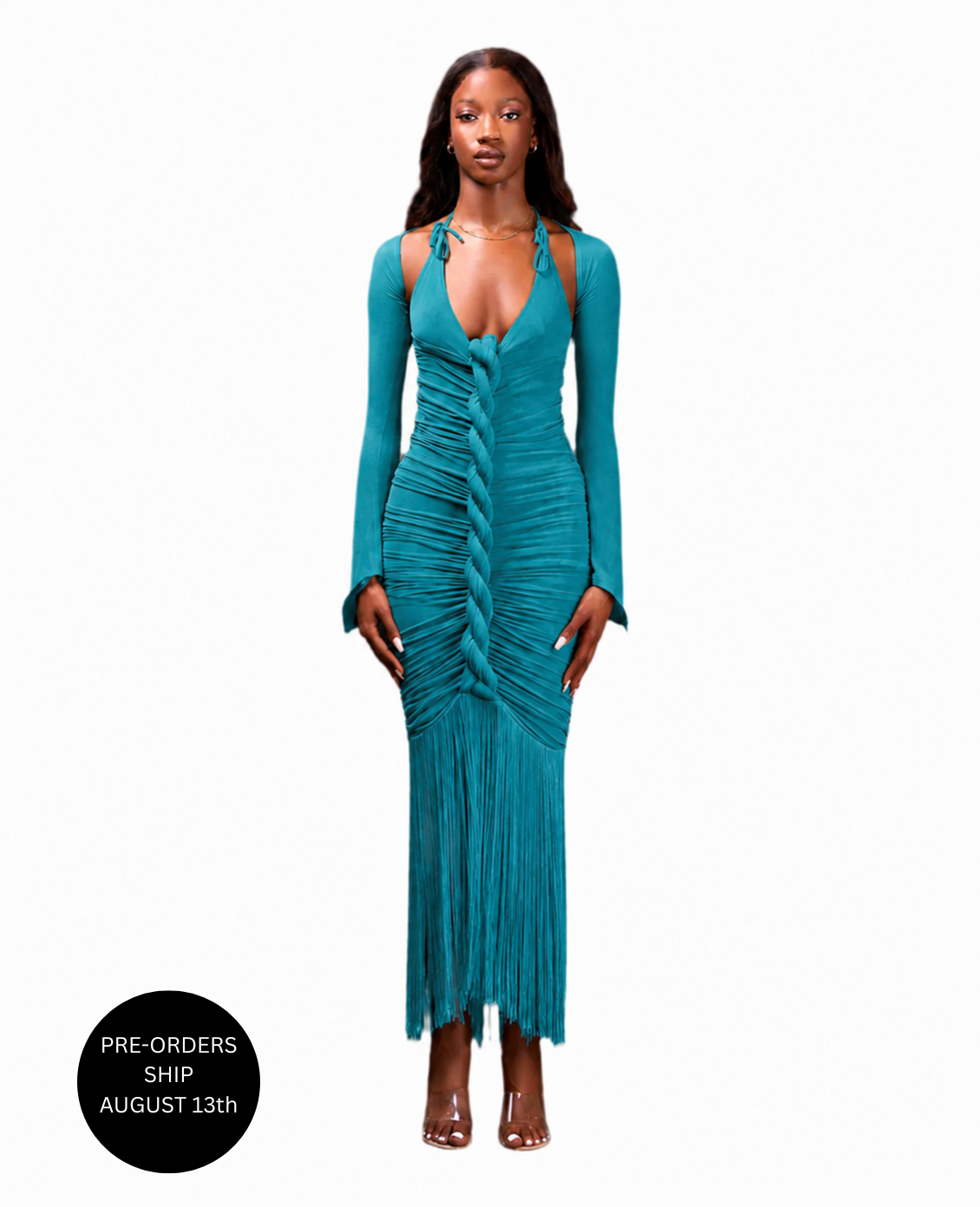 CERULEAN BLUE MAXI CAPELLA DRESS (PRE-ORDER)