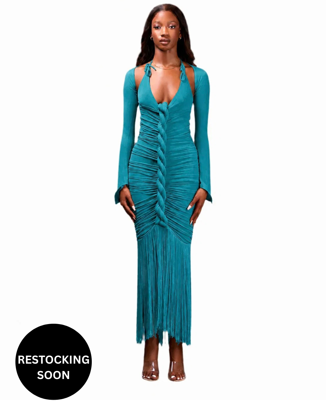 CERULEAN BLUE MAXI CAPELLA DRESS